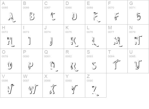 Intro Head H UC G Shade uppercase A-Z preview