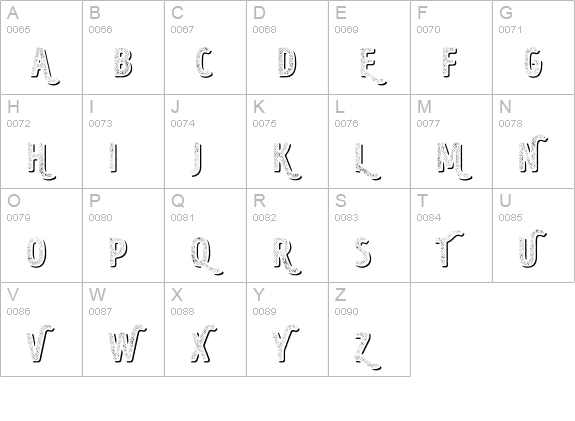 Intro Head H UC H2 Shade uppercase A-Z preview