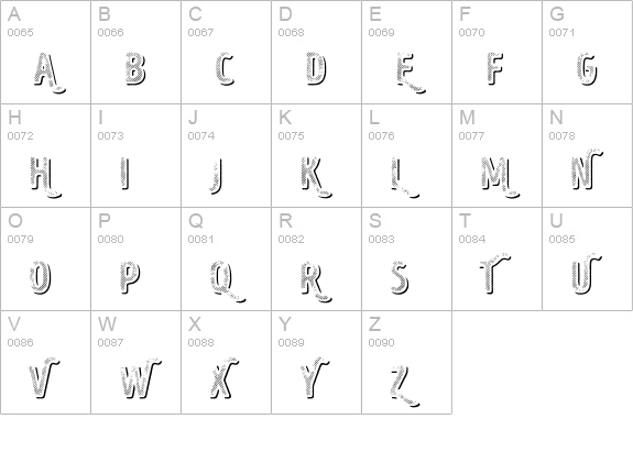 Intro Head H UC L Shade uppercase A-Z preview