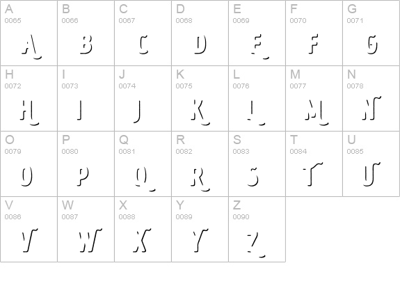 Intro Head H UC Shade uppercase A-Z preview