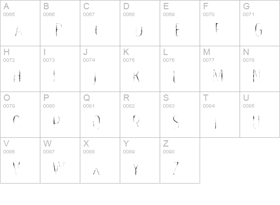 Intro Head R G uppercase A-Z preview