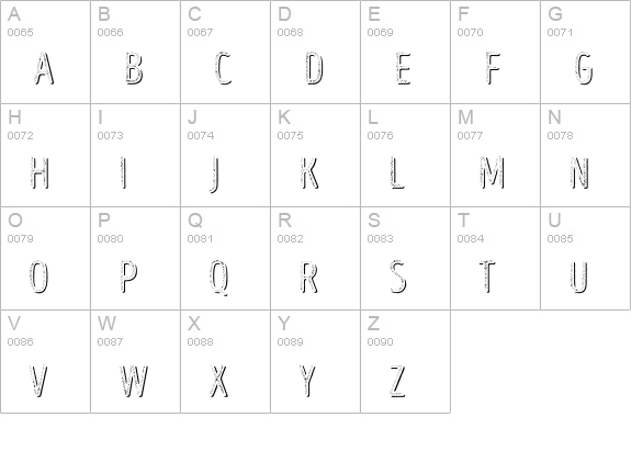 Intro Head R H2 Shade uppercase A-Z preview