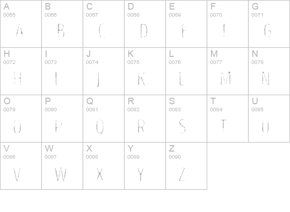 Intro Head R L uppercase A-Z preview