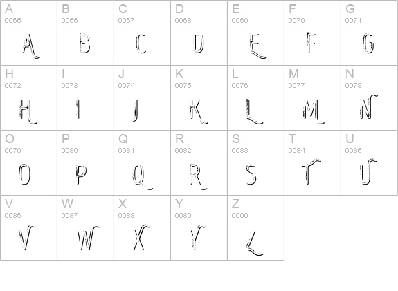 Intro Head R UC G Shade uppercase A-Z preview