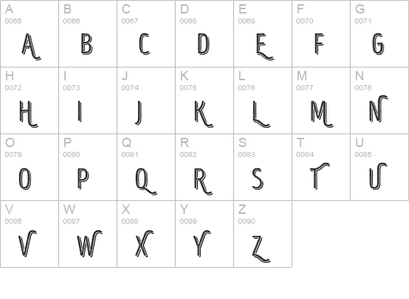 Intro Head R UC H1 Base Shade uppercase A-Z preview