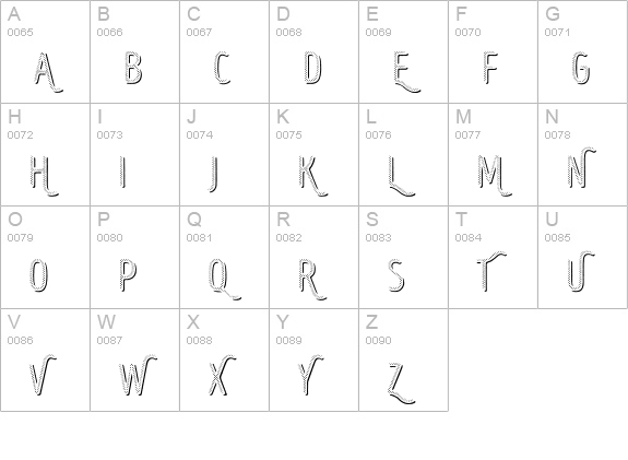 Intro Head R UC H1 Shade uppercase A-Z preview
