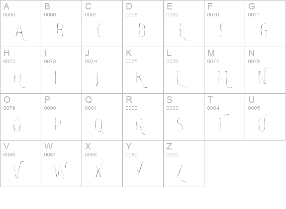 Intro Head R UC L uppercase A-Z preview