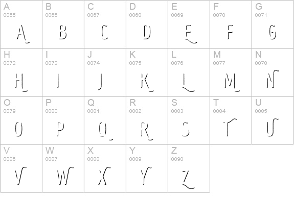 Intro Head R UC Shade uppercase A-Z preview