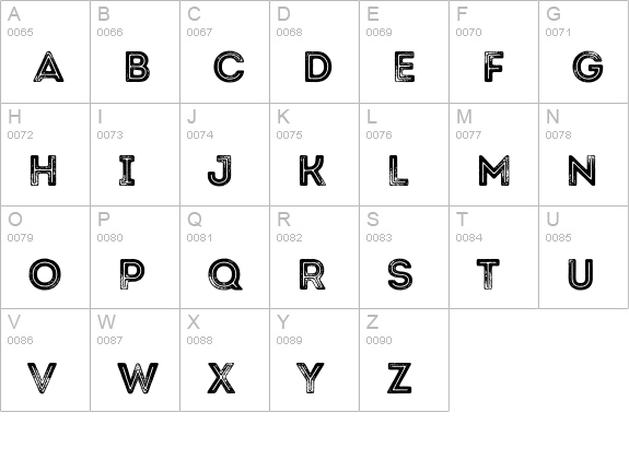 Intro Rust G Base 2 Line uppercase A-Z preview