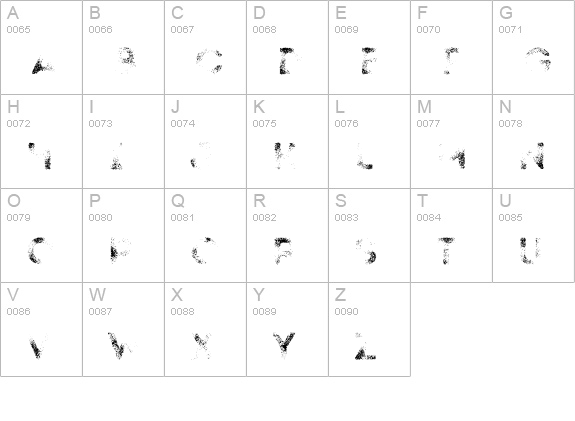 Intro Rust G Fill uppercase A-Z preview