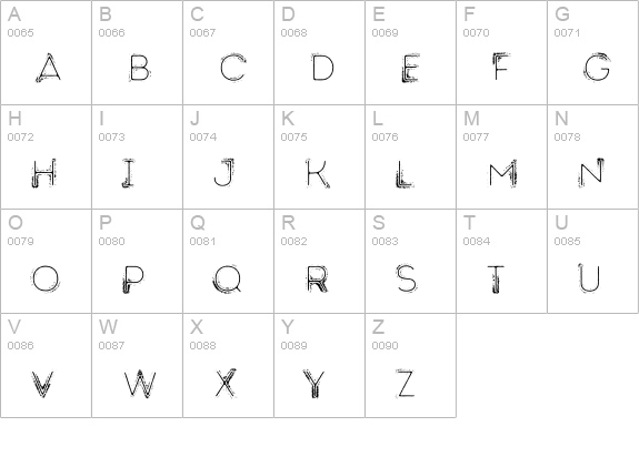 Intro Rust G Fill 2 Line uppercase A-Z preview
