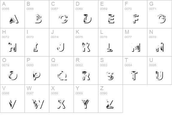 Intro Rust G Fill Shade uppercase A-Z preview