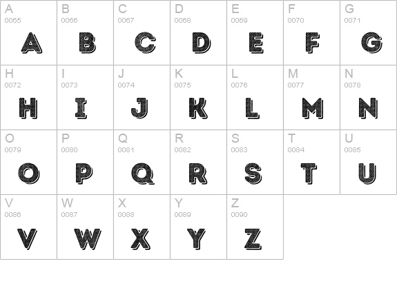 Intro Rust H1 Base Shade uppercase A-Z preview
