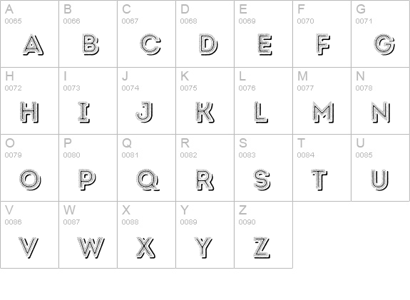 Intro Rust H1 Fill 2 Line Shade uppercase A-Z preview