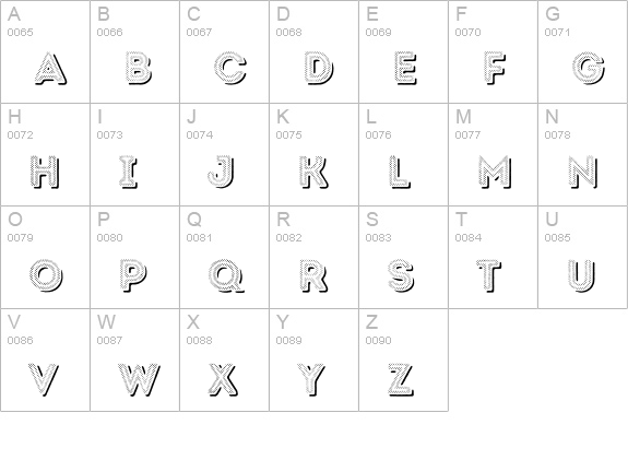 Intro Rust H1 Fill 2 Shade uppercase A-Z preview