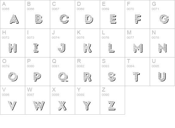 Intro Rust H1 Fill Shade uppercase A-Z preview