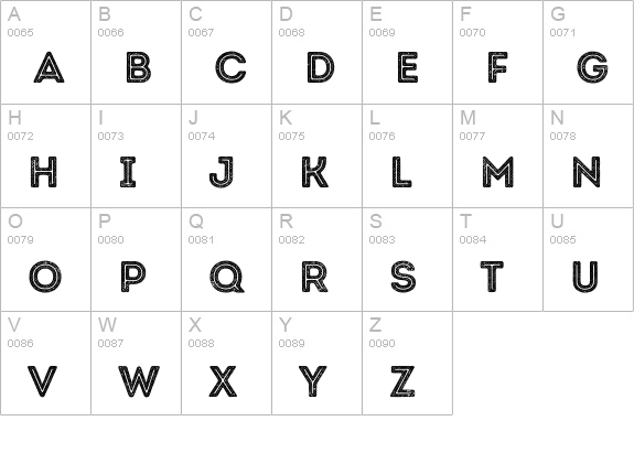 Intro Rust H2 Base 2 Line uppercase A-Z preview