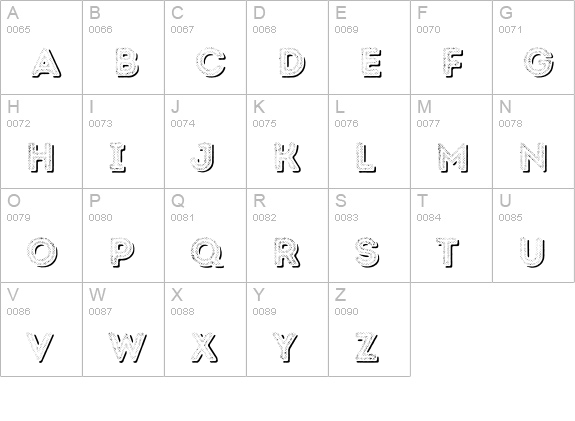 Intro Rust H2 Fill 2 Shade uppercase A-Z preview