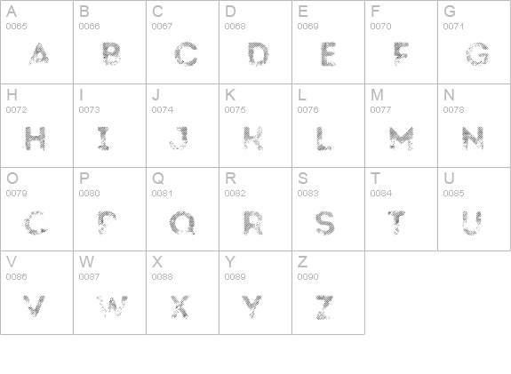 Intro Rust L Fill uppercase A-Z preview