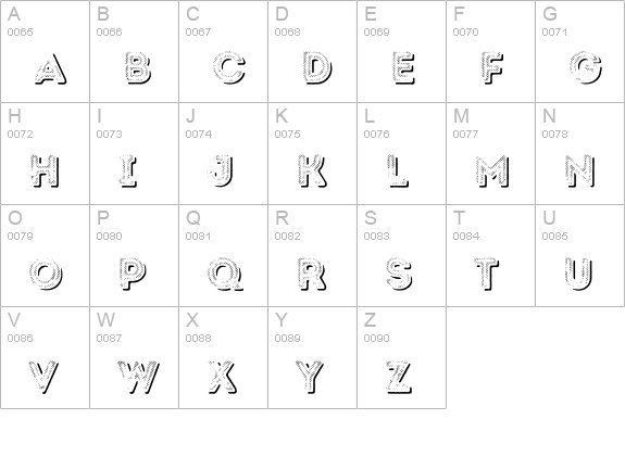 Intro Rust L Fill 2 Shade uppercase A-Z preview