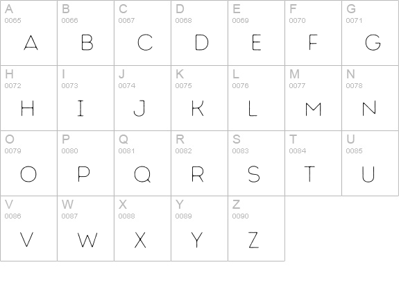 Intro Rust Line uppercase A-Z preview