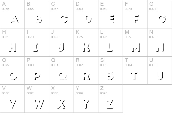 Intro Rust Shade uppercase A-Z preview