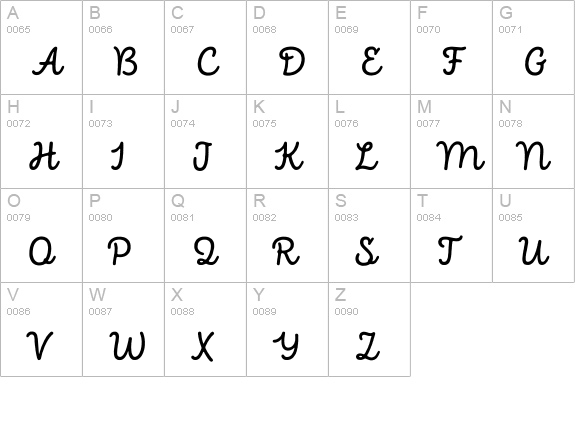 Intro Script B Base uppercase A-Z preview