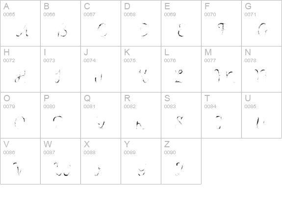 Intro Script B G uppercase A-Z preview