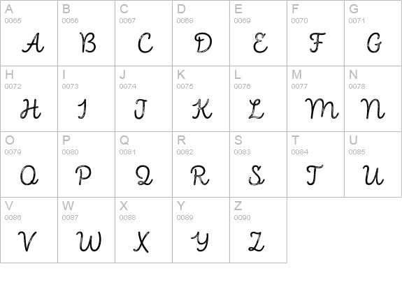 Intro Script R G Base uppercase A-Z preview