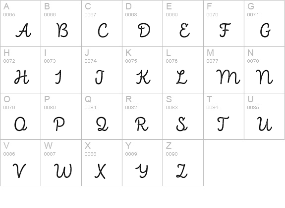 Intro Script R H2 Base uppercase A-Z preview
