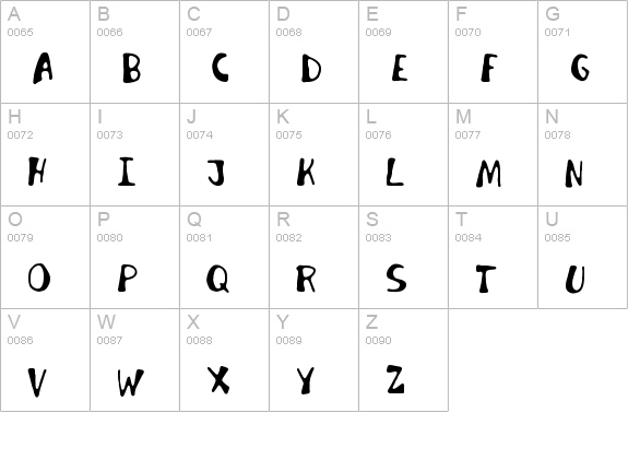 Invader Candy uppercase A-Z preview