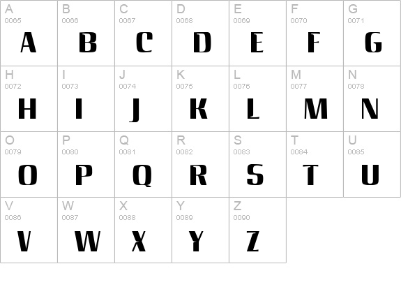 Inverserif-Regular uppercase A-Z preview