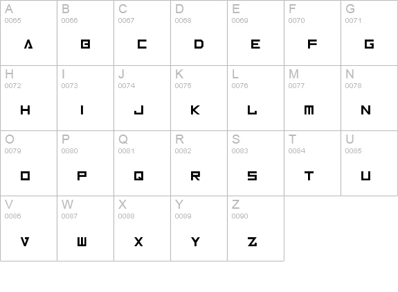 Inversionz uppercase A-Z preview