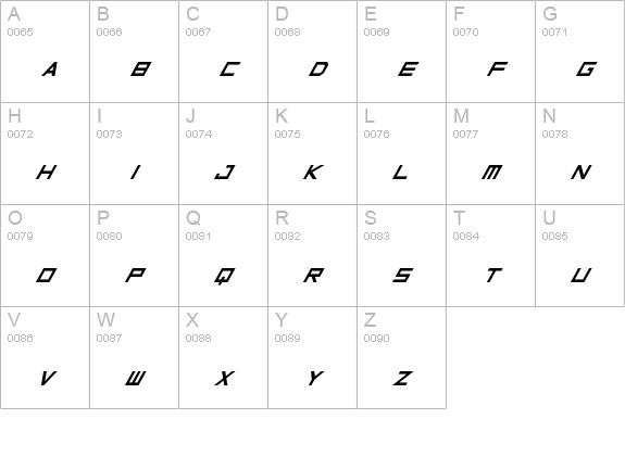 Inversionz Unboxed Italic uppercase A-Z preview