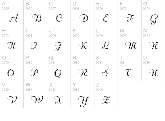 InviteEngraved Normal uppercase A-Z preview