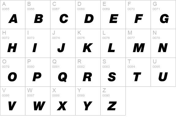 Iolnova Heavy uppercase A-Z preview
