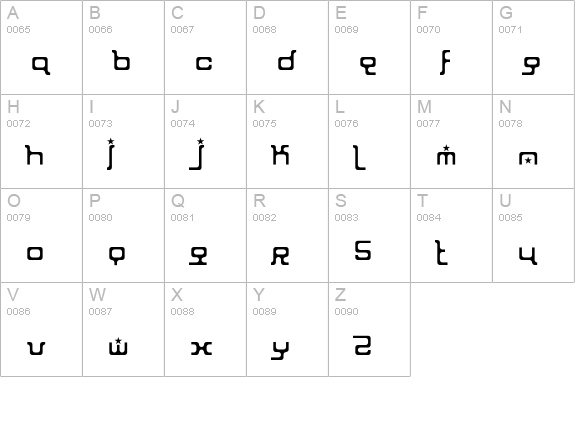 Ion uppercase A-Z preview