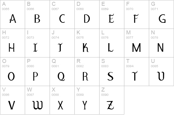 Ipanema Secco  uppercase A-Z preview