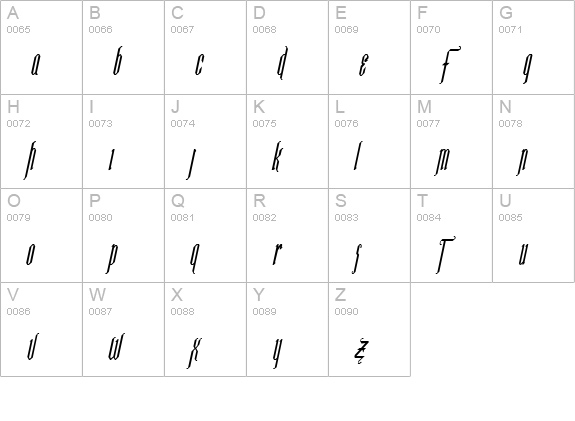 IpswichCondensed Bold Italic uppercase A-Z preview
