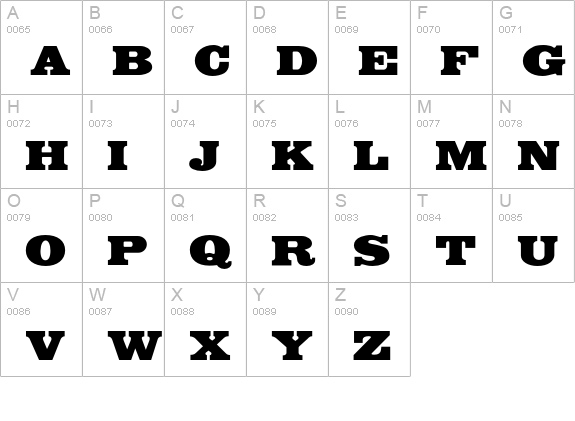 Iraklion uppercase A-Z preview