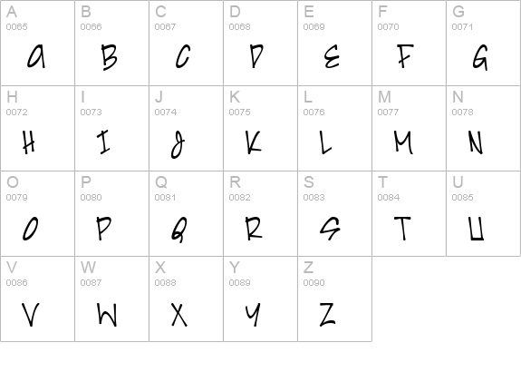 Irezumi uppercase A-Z preview