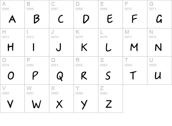 IrinaC uppercase A-Z preview