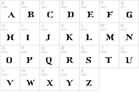 IrishJig uppercase A-Z preview