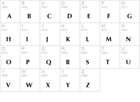 IrisUPC Bold uppercase A-Z preview