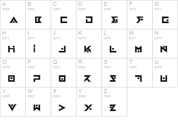 Iron Cobra Pro uppercase A-Z preview