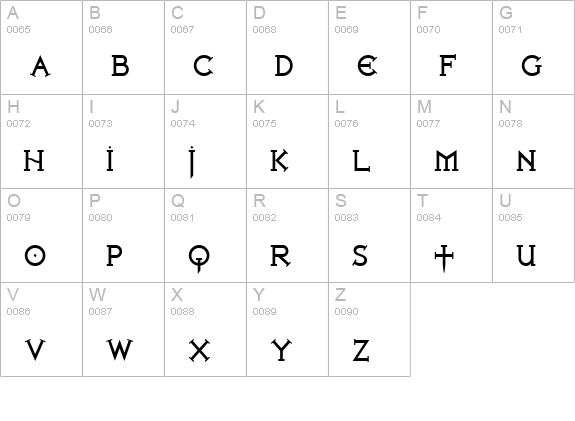Iron League Bold uppercase A-Z preview