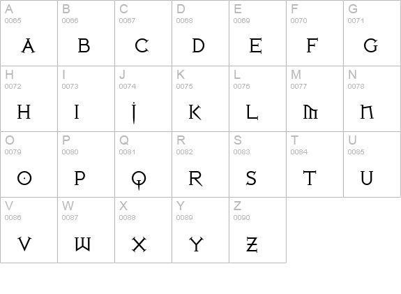 Iron League smallcaps uppercase A-Z preview