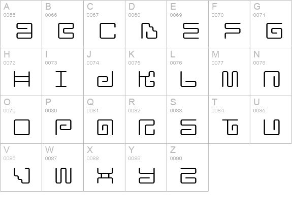 Iron Lounge uppercase A-Z preview