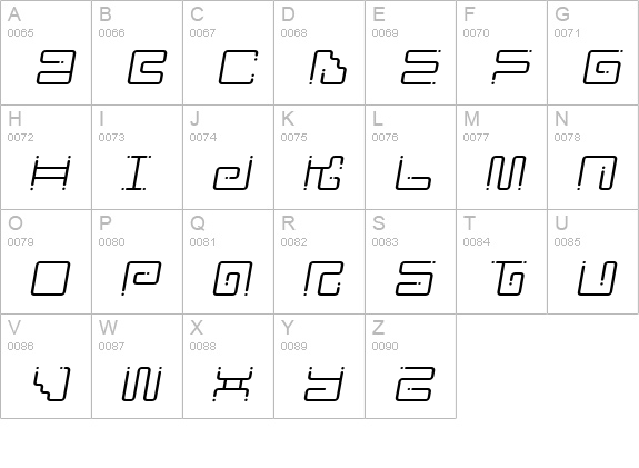 Iron Lounge Dots 2 uppercase A-Z preview