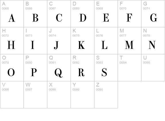 Ironbridge-Roman uppercase A-Z preview